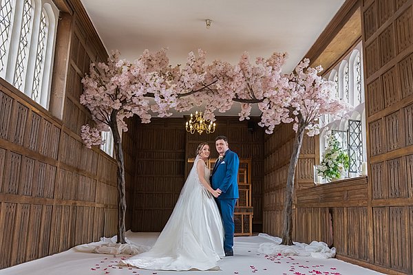 Wedding ceremony in the Queens Gallery at Gosfield Hall