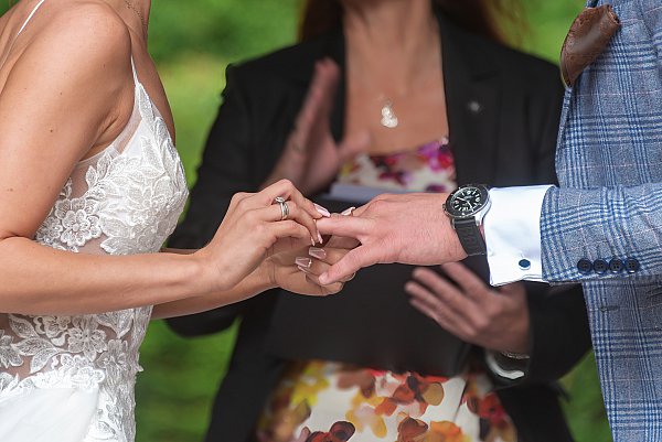 Bride and groom portraits in the Tudor courtyard at Leez Priory