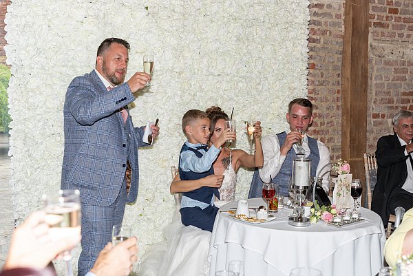 Wedding speeches at Leez Priory captured by an Essex wedding photographer