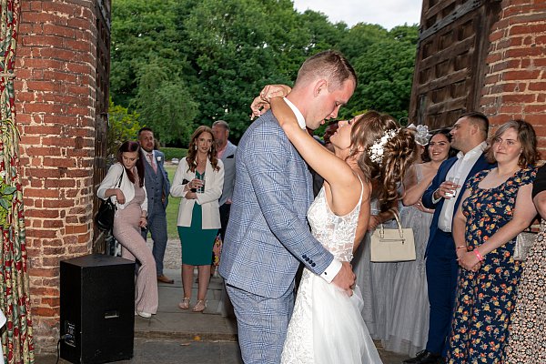 First dance at Leez Priory wedding reception in Essex